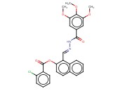 1-(2-(3,4,5-TRIMETHOXYBENZOYL)CARBOHYDRAZONOYL)-2-NAPHTHYL <span class='lighter'>2-CHLOROBENZOATE</span>