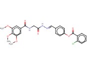 4-(2-(((3,4,5-TRIMETHOXYBENZOYL)AMINO)AC)CARBOHYDRAZONOYL)PH <span class='lighter'>2-CHLOROBENZOATE</span>