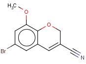 2H-1-<span class='lighter'>苯</span>并吡喃-3-<span class='lighter'>甲</span><span class='lighter'>腈</span>,6-<span class='lighter'>溴</span>-8-<span class='lighter'>甲</span>氧基-