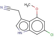 6-CHLORO-4-<span class='lighter'>METHOXYINDOLE</span>-3-ACETONITRILE