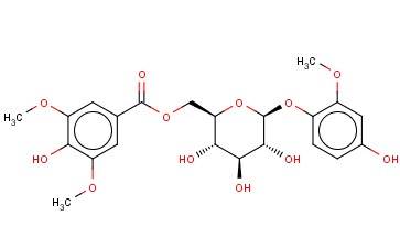 4'-羟基-2'-甲氧基苯酚 1-O-BETA-D-(6-O-紫<span class='lighter'>丁香</span>酰)吡喃葡萄糖苷