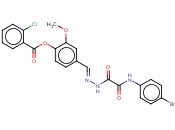 4-(2-((4-BROMOANILINO)(OXO)AC)CARBOHYDRAZONOYL)-2-METHOXYPHENYL <span class='lighter'>2-CHLOROBENZOATE</span>