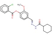 4-(2-(CYCLOHEXYLCARBONYL)CARBOHYDRAZONOYL)-2-METHOXYPHENYL <span class='lighter'>2-CHLOROBENZOATE</span>