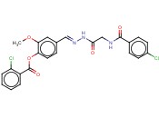 4-[(E)-(([(4-CHLOROBENZOYL)AMINO]ACETYL)HYDRAZONO)METHYL]-2-METHOXYPHENYL <span class='lighter'>2-CHLOROBENZOATE</span>
