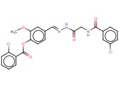 4-[(E)-(([(3-CHLOROBENZOYL)AMINO]ACETYL)HYDRAZONO)METHYL]-2-METHOXYPHENYL <span class='lighter'>2-CHLOROBENZOATE</span>