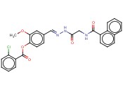 2-MEO-4-(2-((1-NAPHTHOYLAMINO)ACETYL)CARBOHYDRAZONOYL)PHENYL <span class='lighter'>2-CHLOROBENZOATE</span>