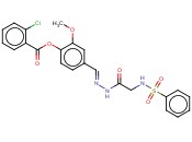 2-MEO-4-(2-(((PHENYLSULFONYL)AMINO)AC)CARBOHYDRAZONOYL)PHENYL <span class='lighter'>2-CHLOROBENZOATE</span>