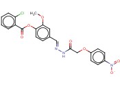 2-METHOXY-4-(2-((4-NITROPHENOXY)ACETYL)CARBOHYDRAZONOYL)PHENYL <span class='lighter'>2-CHLOROBENZOATE</span>