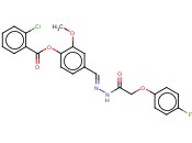 4-(2-((4-FLUOROPHENOXY)ACETYL)CARBOHYDRAZONOYL)-2-METHOXYPHENYL <span class='lighter'>2-CHLOROBENZOATE</span>