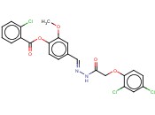 4-(2-((2,4-DICHLOROPHENOXY)AC)CARBOHYDRAZONOYL)-2-METHOXYPHENYL <span class='lighter'>2-CHLOROBENZOATE</span>