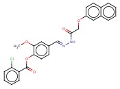 2-METHOXY-4-(2-((2-NAPHTHYLOXY)ACETYL)CARBOHYDRAZONOYL)PHENYL <span class='lighter'>2-CHLOROBENZOATE</span>