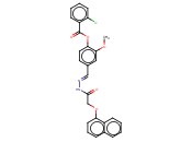 2-METHOXY-4-(2-((1-NAPHTHYLOXY)ACETYL)CARBOHYDRAZONOYL)PHENYL <span class='lighter'>2-CHLOROBENZOATE</span>