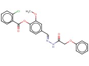 2-METHOXY-4-(2-(PHENOXYACETYL)CARBOHYDRAZONOYL)PHENYL <span class='lighter'>2-CHLOROBENZOATE</span>