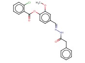 2-METHOXY-4-(2-(PHENYLACETYL)CARBOHYDRAZONOYL)PHENYL <span class='lighter'>2-CHLOROBENZOATE</span>