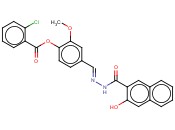 4-(2-(3-HYDROXY-2-NAPHTHOYL)CARBOHYDRAZONOYL)-2-METHOXYPHENYL <span class='lighter'>2-CHLOROBENZOATE</span>