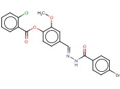 4-(2-(4-BROMOBENZOYL)CARBOHYDRAZONOYL)-2-METHOXYPHENYL <span class='lighter'>2-CHLOROBENZOATE</span>