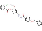 4-(2-(4-(BENZYLOXY)BENZOYL)CARBOHYDRAZONOYL)-2-METHOXYPHENYL <span class='lighter'>2-CHLOROBENZOATE</span>