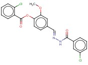 4-(2-(3-CHLOROBENZOYL)CARBOHYDRAZONOYL)-2-METHOXYPHENYL <span class='lighter'>2-CHLOROBENZOATE</span>