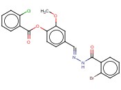 4-(2-(2-BROMOBENZOYL)CARBOHYDRAZONOYL)-2-METHOXYPHENYL <span class='lighter'>2-CHLOROBENZOATE</span>