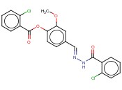 4-(2-(2-CHLOROBENZOYL)CARBOHYDRAZONOYL)-2-METHOXYPHENYL <span class='lighter'>2-CHLOROBENZOATE</span>