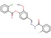 4-(2-(2-IODOBENZOYL)CARBOHYDRAZONOYL)-2-METHOXYPHENYL <span class='lighter'>2-CHLOROBENZOATE</span>