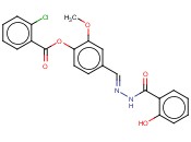 4-(2-(2-HYDROXYBENZOYL)CARBOHYDRAZONOYL)-2-METHOXYPHENYL <span class='lighter'>2-CHLOROBENZOATE</span>