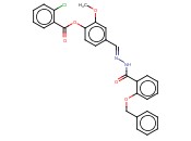 4-(2-(2-(BENZYLOXY)BENZOYL)CARBOHYDRAZONOYL)-2-METHOXYPHENYL <span class='lighter'>2-CHLOROBENZOATE</span>