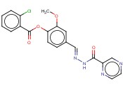 2-METHOXY-4-(2-(2-PYRAZINYLCARBONYL)CARBOHYDRAZONOYL)PHENYL <span class='lighter'>2-CHLOROBENZOATE</span>