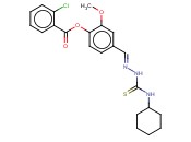 4-((E)-[[(CYCLOHEXYLAMINO)CARBOTHIOYL]HYDRAZONO]METHYL)-2-METHOXYPHENYL <span class='lighter'>2-CHLOROBENZOATE</span>