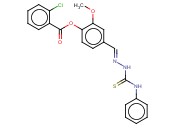 4-(2-(ANILINOCARBOTHIOYL)CARBOHYDRAZONOYL)-2-METHOXYPHENYL <span class='lighter'>2-CHLOROBENZOATE</span>