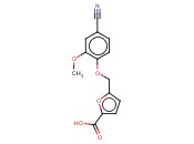 5-[(4-CYANO-2-METHOXYPHENOXY)METHYL]-<span class='lighter'>2-FUROIC</span> ACID