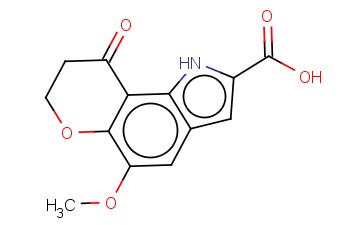 PYRANO(2,3-G)INDOLE-2-CARBOXYLIC ACID, 1,7,8,9-TETRAHYDRO-5-METHOXY-9-OXO-
