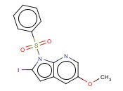 1-(PHENYLSULPHONYL)-2-IODO-5-METHOXY-7-<span class='lighter'>AZAINDOLE</span>