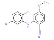 2-[(5-BROMO-2-FLUOROPHENYL)AMINO]-<span class='lighter'>4-METHOXYBENZONITRILE</span>