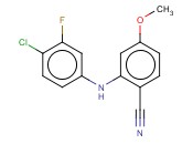 2-[(4-CHLORO-3-FLUOROPHENYL)AMINO]-<span class='lighter'>4-METHOXYBENZONITRILE</span>