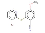 2-[(3-BROMOPYRIDIN-2-YL)SULFANYL]-<span class='lighter'>4-METHOXYBENZONITRILE</span>