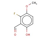 <span class='lighter'>BENZALDEHYDE</span>, <span class='lighter'>2-FLUORO-6-HYDROXY-3-METHOXY-</span>