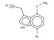 7-BROMO-4-<span class='lighter'>METHOXYINDOLE</span>-3-ACETONITRILE