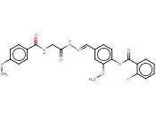 2-MEO-4-(2-(((4-METHOXYBENZOYL)AMINO)AC)CARBOHYDRAZONOYL)PHENYL <span class='lighter'>2-CHLOROBENZOATE</span>