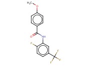 BENZAMIDE, N-[2-FLUORO-5-(TRIFLUOROMETHYL)PHENYL]-4-METHOXY-