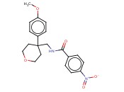 N-((4-(4-METHOXYPHENYL)TETRAHYDRO-2H-PYRAN-4-YL)METHYL)-4-NITROBENZAMIDE