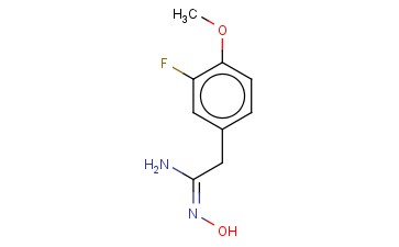 <span class='lighter'>BENZENEETHANIMIDAMIDE</span>, <span class='lighter'>3-FLUORO-N-HYDROXY-4-METHOXY-</span>