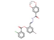 4-BROMO-2-(2-(3,4-DIMETHOXYBENZOYL)CARBOHYDRAZONOYL)PHENYL <span class='lighter'>2-CHLOROBENZOATE</span>