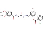 4-BR-2-(2-(((3,4-DIMETHOXYBENZOYL)AMINO)AC)CARBOHYDRAZONOYL)PH <span class='lighter'>2-CHLOROBENZOATE</span>