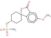 SPIRO[CYCLOHEXANE-1,1'(3'H)-ISOBENZOFURAN]-3'-ONE, 5'-METHOXY-4-[(METHYLSULFONYL)OXY]-, CIS-