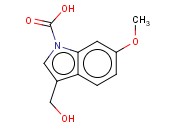 3-HYDROXYMETHYL-6-<span class='lighter'>METHOXYINDOLE</span>-1-CARBOXYLIC ACID