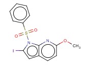 1-(PHENYLSULPHONYL)-2-IODO-6-METHOXY-7-<span class='lighter'>AZAINDOLE</span>