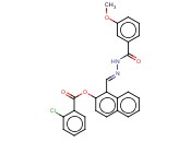 1-(2-(3-METHOXYBENZOYL)CARBOHYDRAZONOYL)-2-NAPHTHYL <span class='lighter'>2-CHLOROBENZOATE</span>