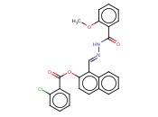 1-(2-(2-METHOXYBENZOYL)CARBOHYDRAZONOYL)-2-NAPHTHYL <span class='lighter'>2-CHLOROBENZOATE</span>
