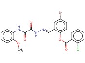 4-BR-2-(2-((2-METHOXYANILINO)(OXO)AC)CARBOHYDRAZONOYL)PHENYL <span class='lighter'>2-CHLOROBENZOATE</span>